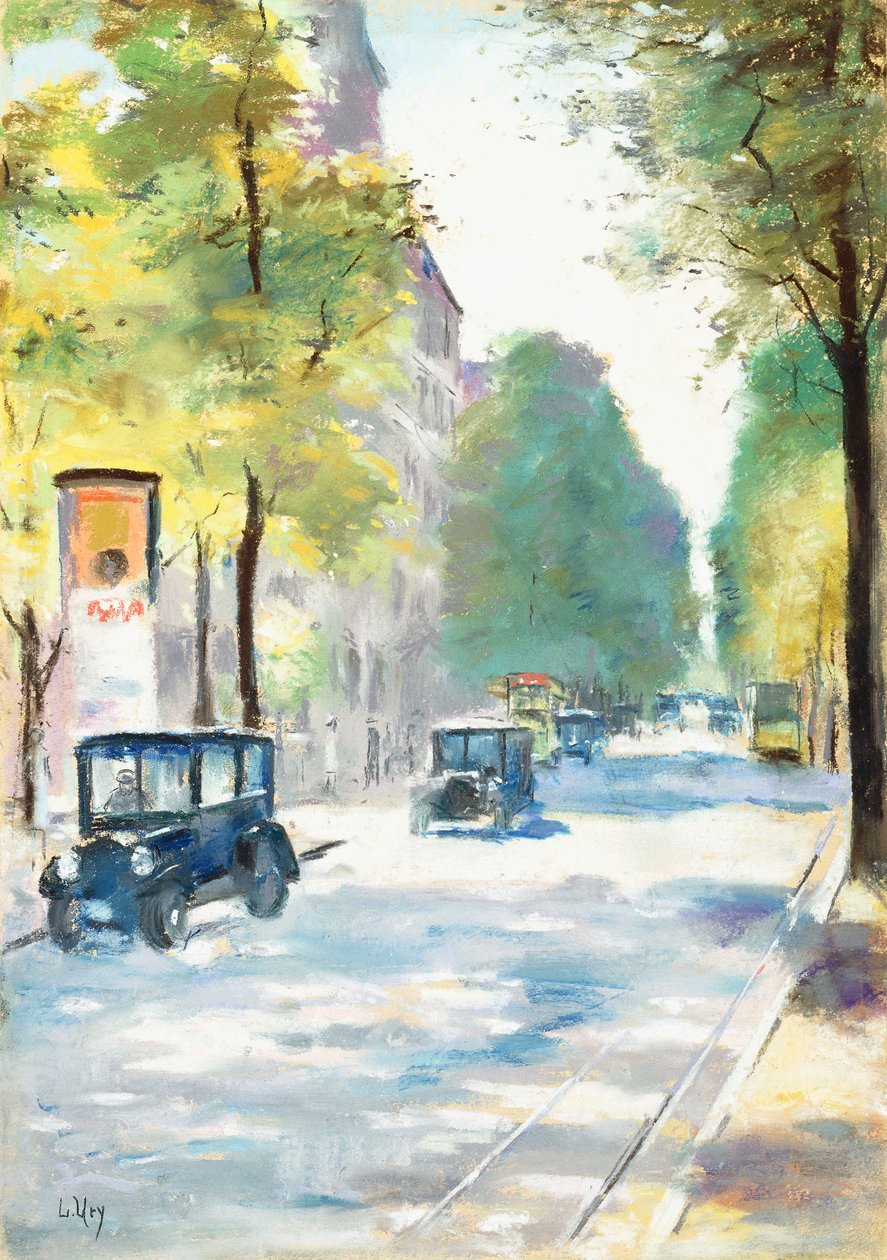 Utcai jelenet, alkotó: Lesser Ury