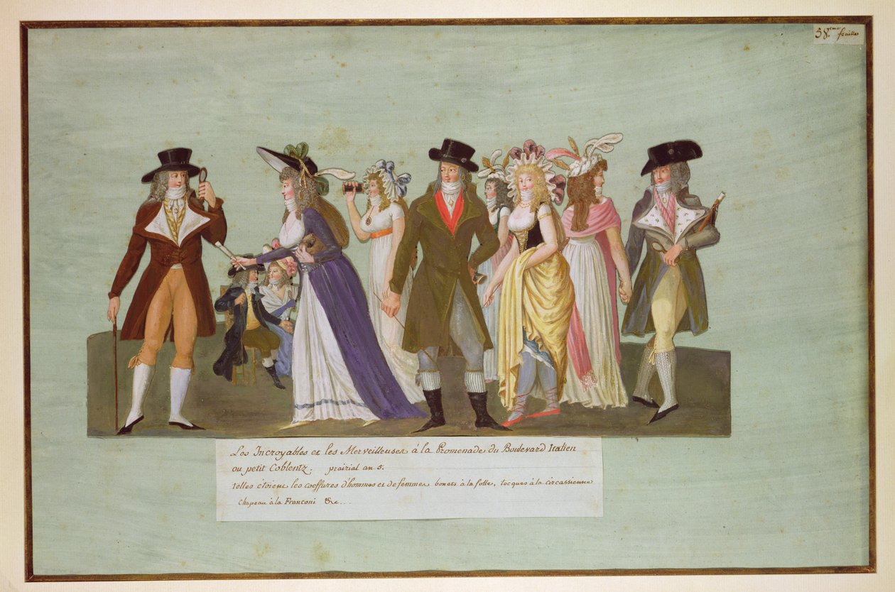Fol.5 Incroyables és Merveilleuses a Boulevard des Italiens-en alkotó: Lesueur Brothers