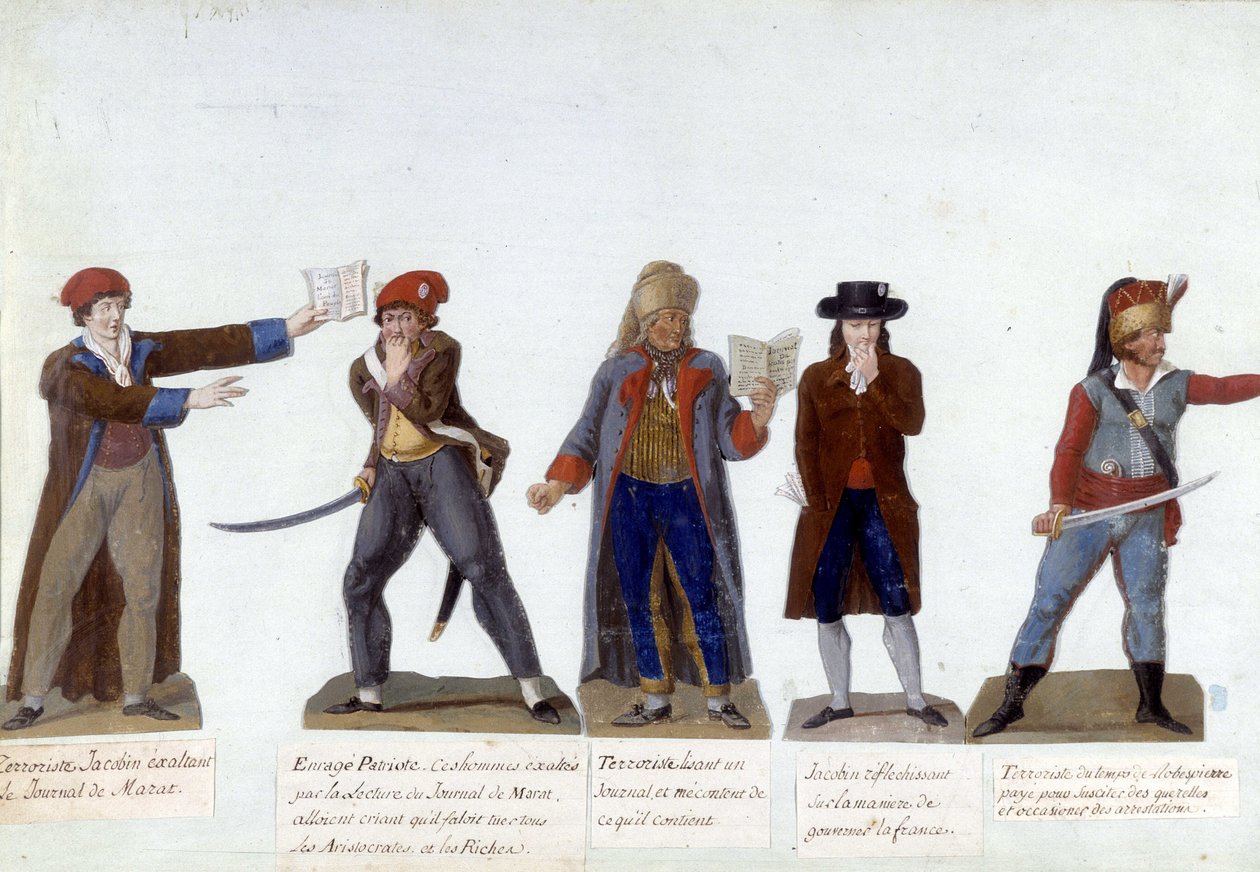 A francia forradalom kartonfigurái alkotó: Lesueur Brothers