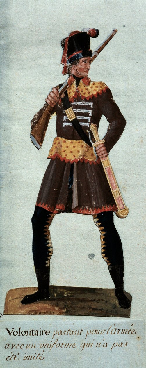 Francia forradalom „” önkéntes távozás a hadseregbe”” Gouache a Lesueur testvérektől (18. század) Párizs, Carnavalet Múzeum alkotó: Lesueur Brothers