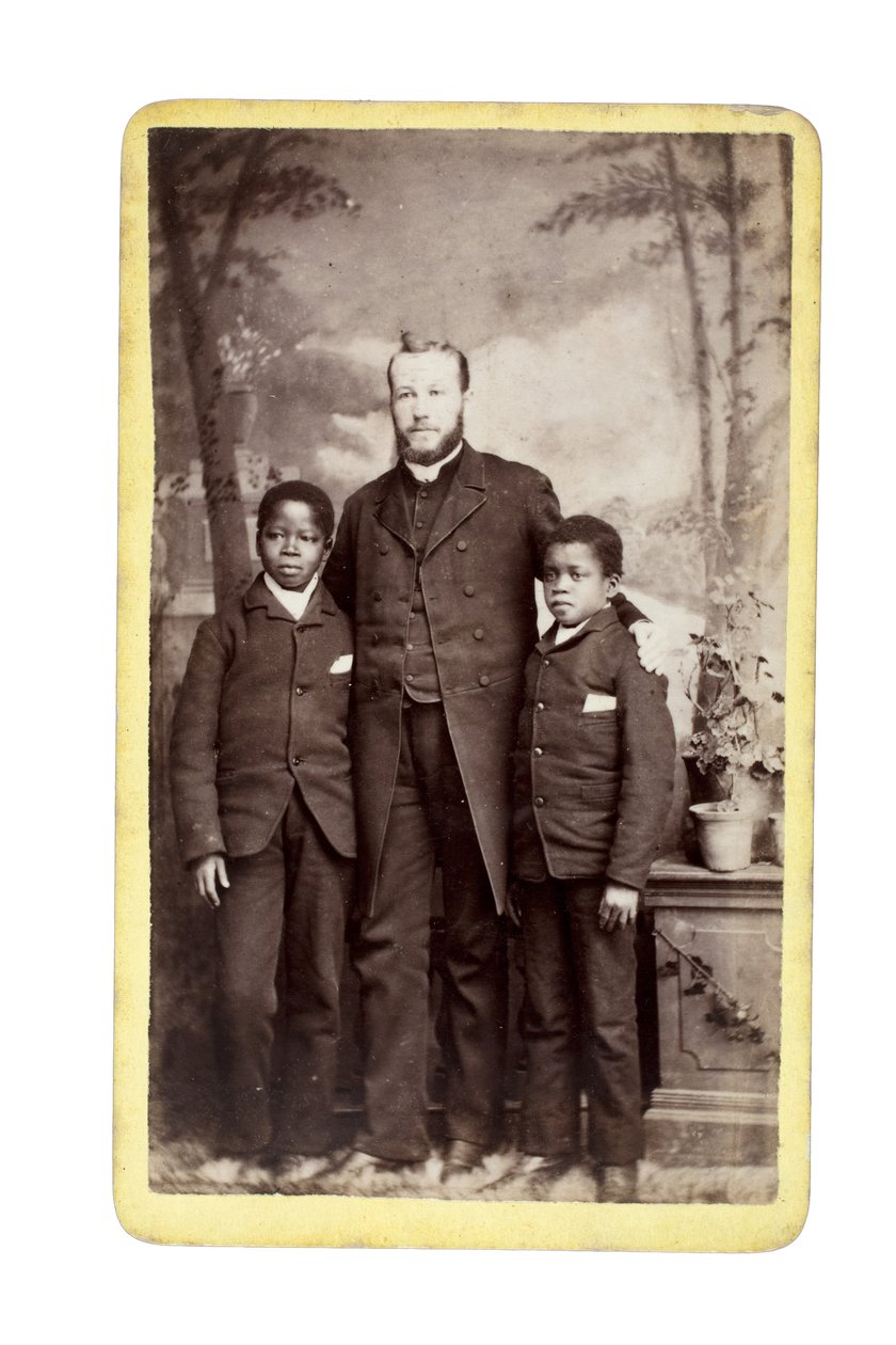 Kinkasa, 11 éves, Nkanza, 8 éves, Llnagollen, Wales, 1886 (albumnyomat) alkotó: Lettsome and Sons