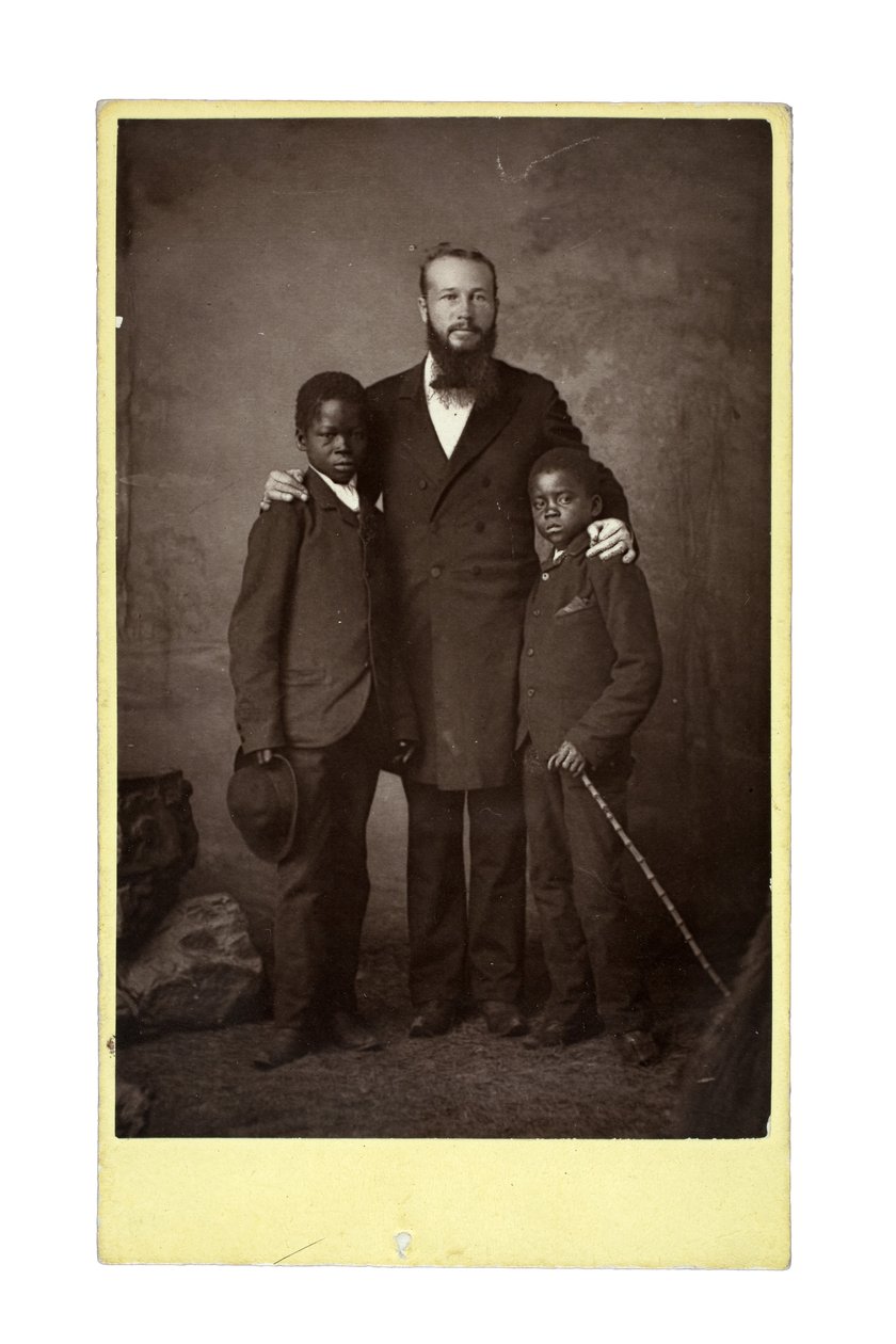 Két fiú a Congo Training Institute for African Students-ből, Llnagollen, Wales, 1886 (albumnyomat) alkotó: Lettsome and Sons