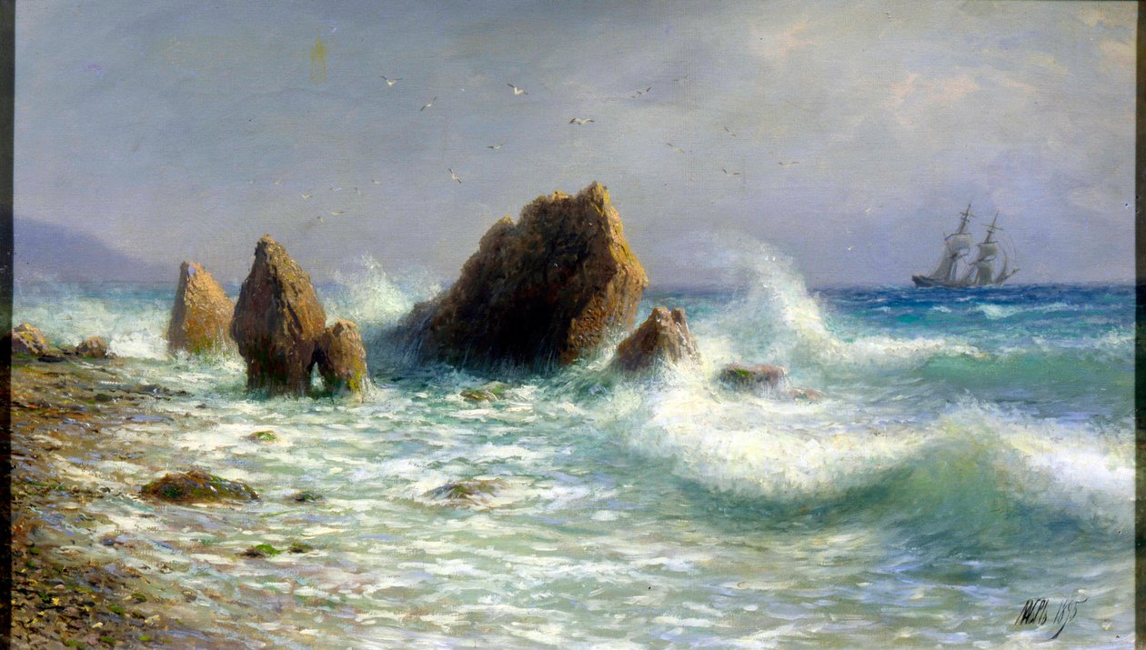 A Livadia-parton, 1895. alkotó: Lev Felixovich Lagorio
