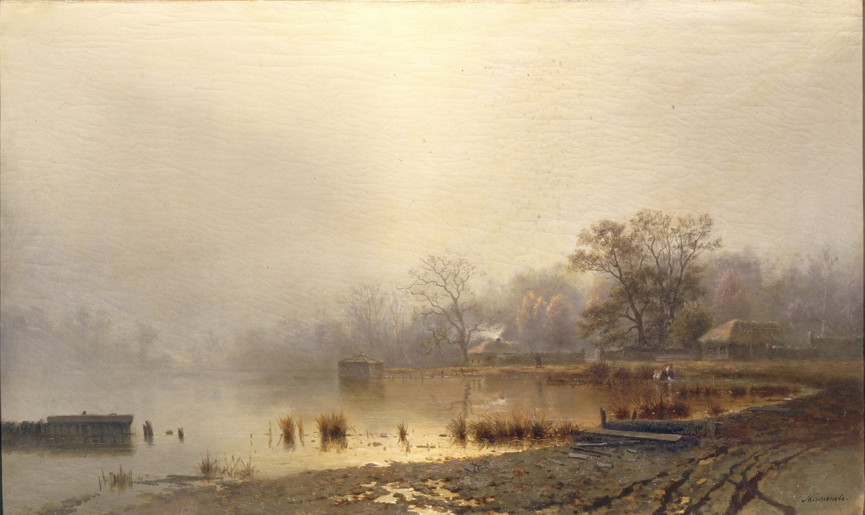Köd. A Vörös-tó Moszkvában, 1871 őszén alkotó: Lev Lyvovich Kamenev
