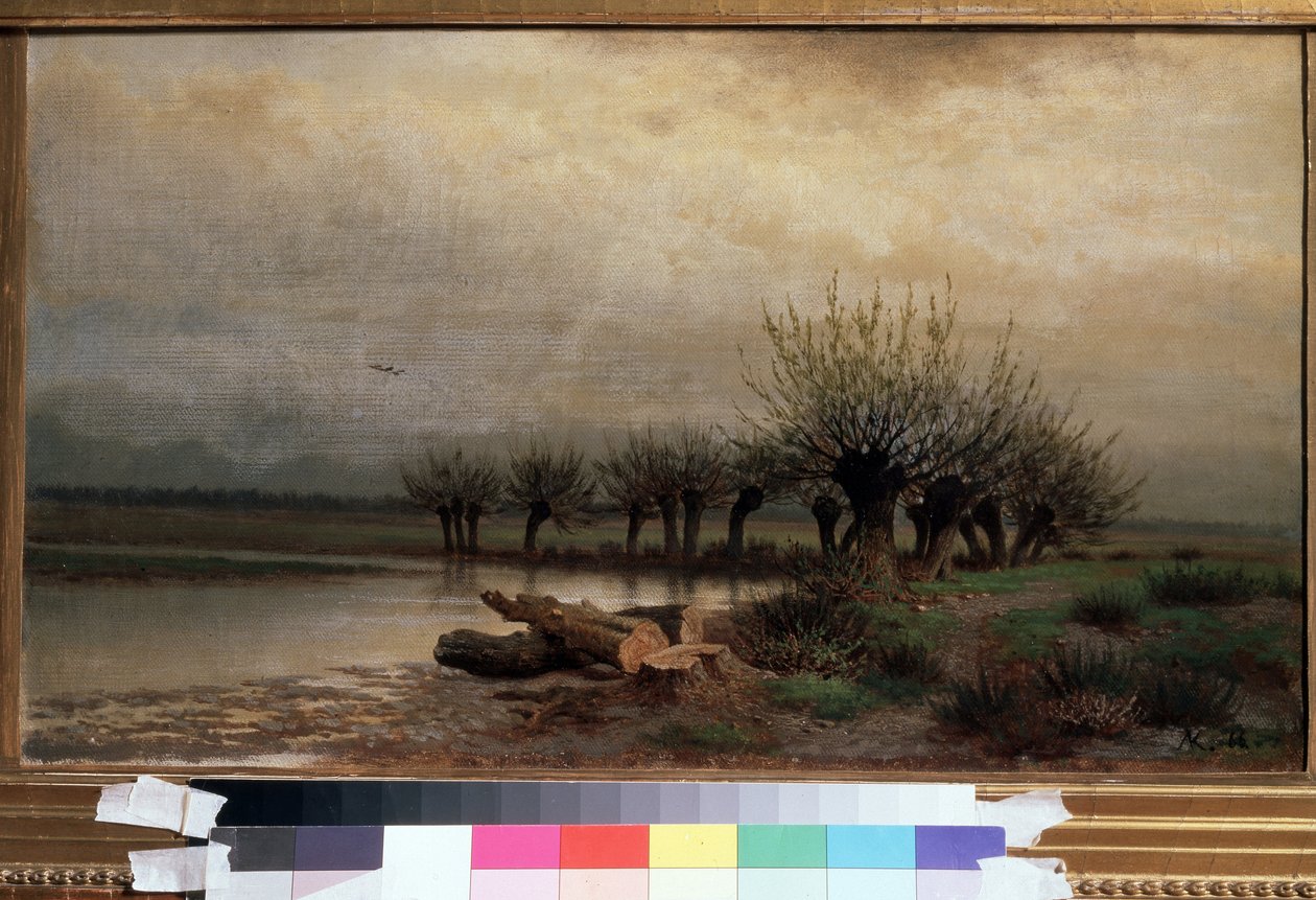 Tavasz (tavasz). Lev Lyvovich Kamenev (1833-1886) festménye, olaj, vászon alkotó: Lev Lyvovich Kamenev