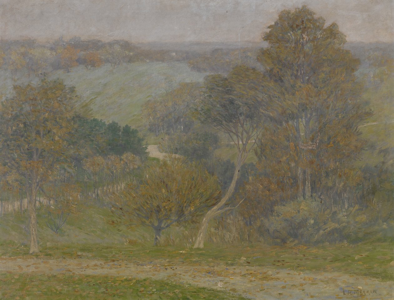 Hill and Hollow, 1896 körül (olaj, vászon) alkotó: Lewis Henry Meakin