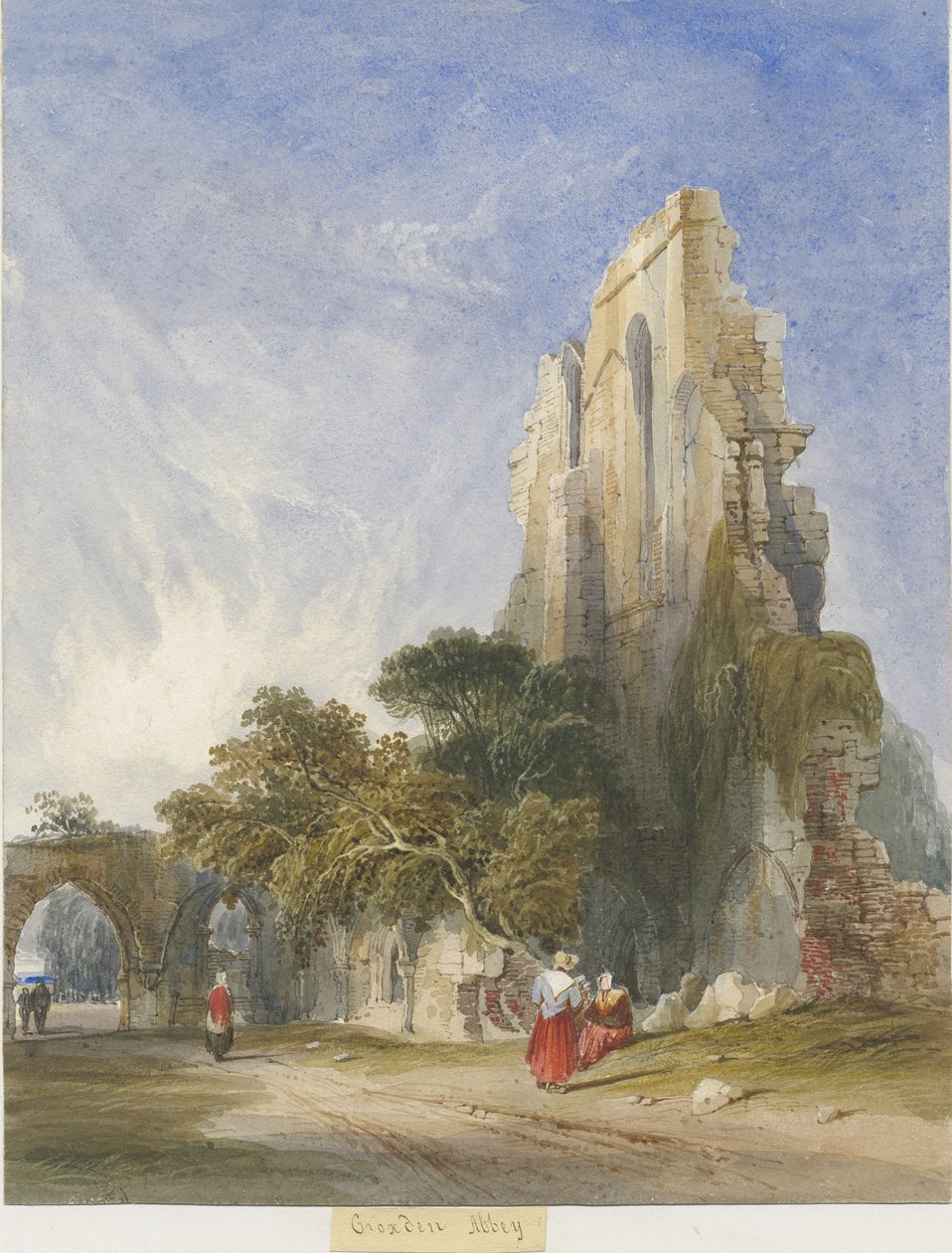 Croxden Abbey: water colour painting, nd [c1830-1840] (painting) alkotó: Lewis John Wood