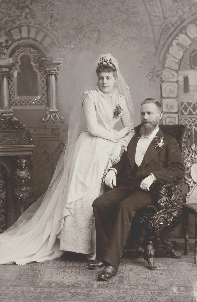 Esküvői portré, 19. század vége alkotó: Lewis M. Melander