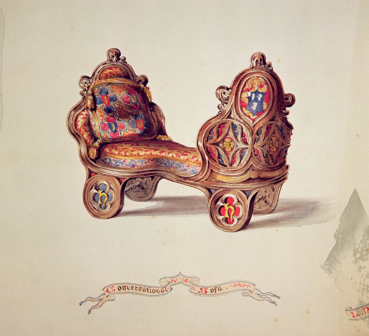 Design for a conversational Sofa alkotó: Lewis Nockalls Cottingham