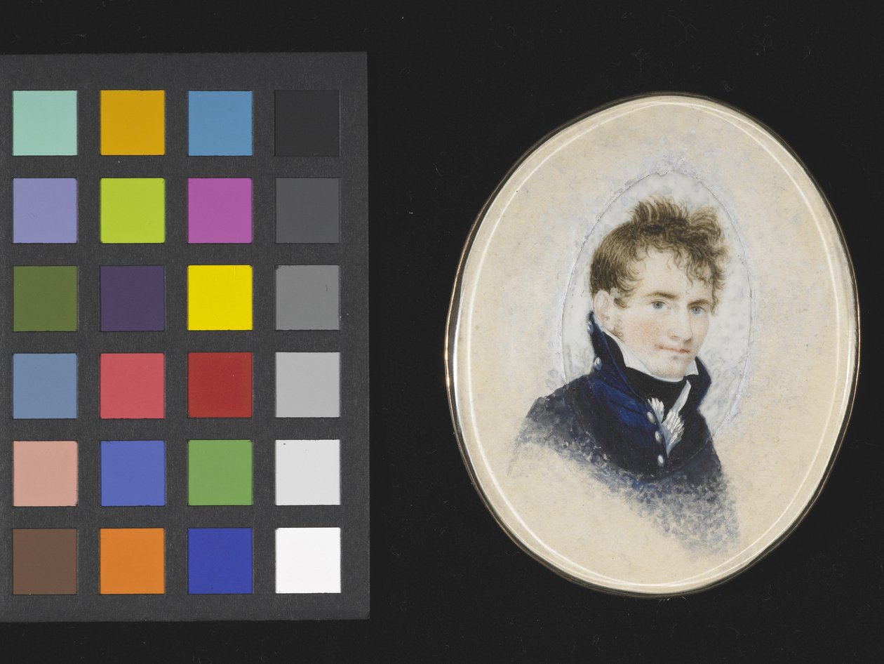 Paul Peckham portréja, 1810-1820 körül (akvarell, elefántcsont) alkotó: Lewis Peckham
