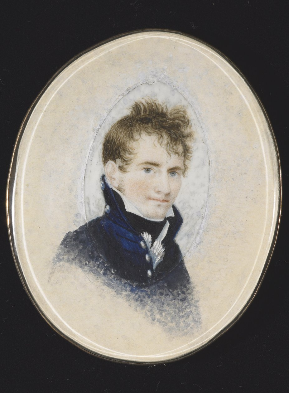 Paul Peckham portréja, 1810-20 körül (akvarell elefántcsonton) alkotó: Lewis Peckham