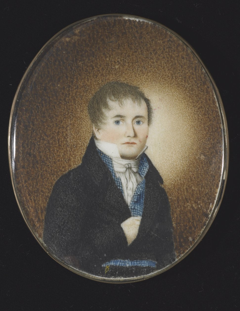 Önarckép, 1810-20 körül (akvarell elefántcsonton) alkotó: Lewis Peckham