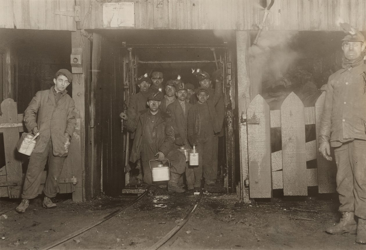 A nap végén, Pennsylvania,január 7. alkotó: Lewis Wickes Hine