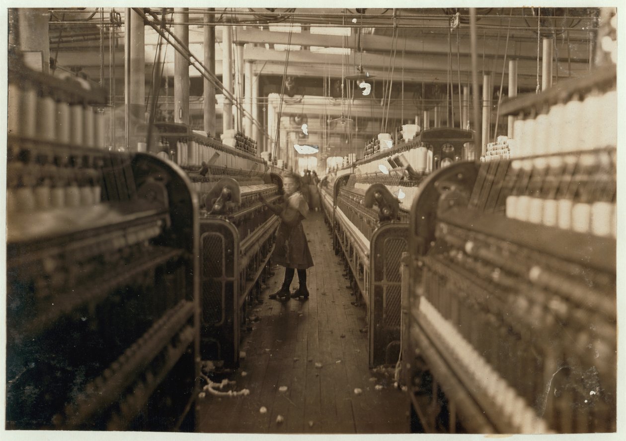 Gyermekfonó a Mollahan Cotton Millsben, Newberry, Dél-Karolina, 1908 alkotó: Lewis Wickes Hine