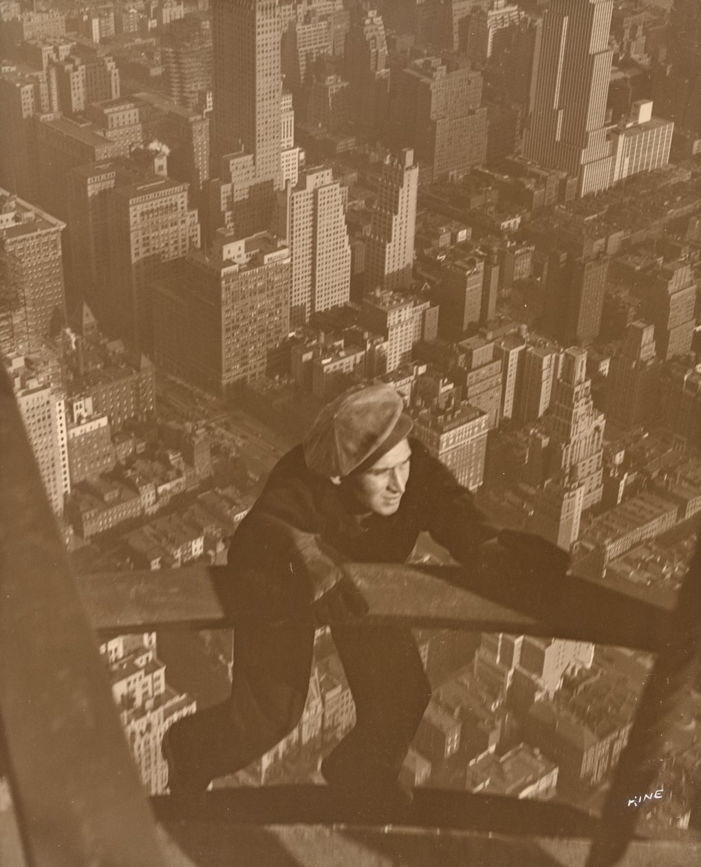 Felmászás a gerendákon az Empire State-100 emelettel feljebb alkotó: Lewis Wickes Hine