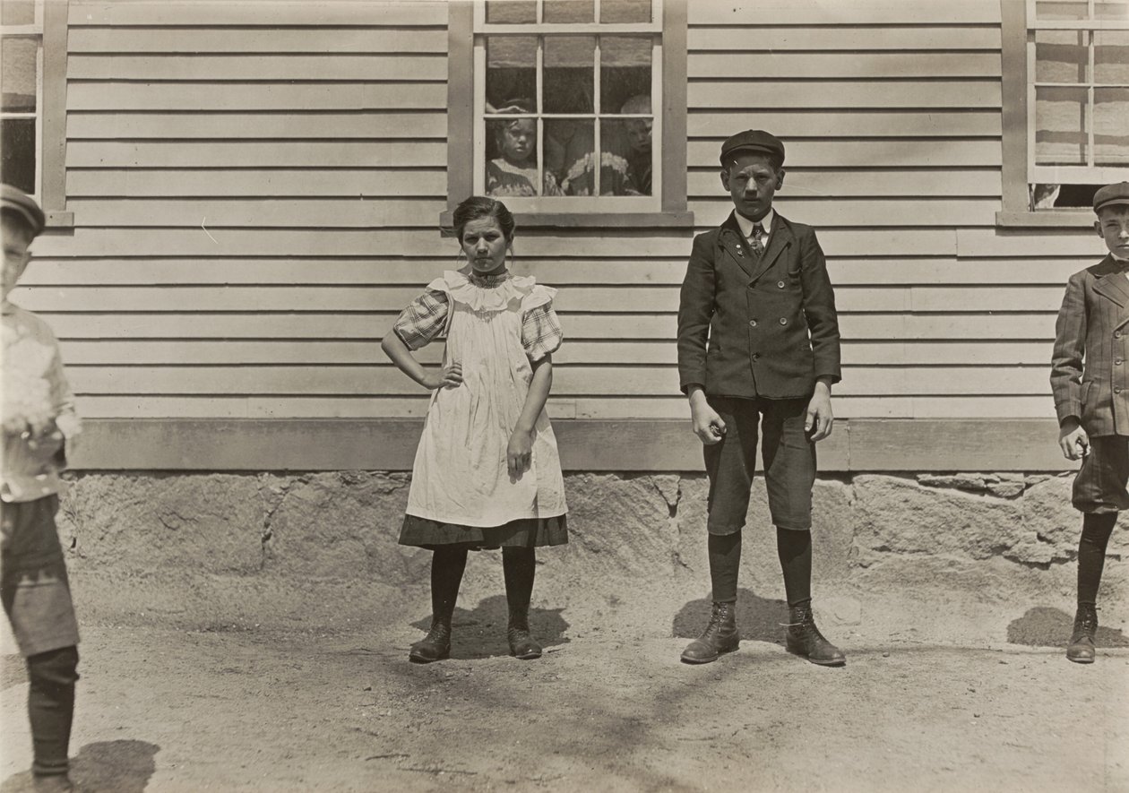 Edward St. Germain és húga, Delia, malmi munkások, Phoenix, Rhode Island, 1909 április alkotó: Lewis Wickes Hine