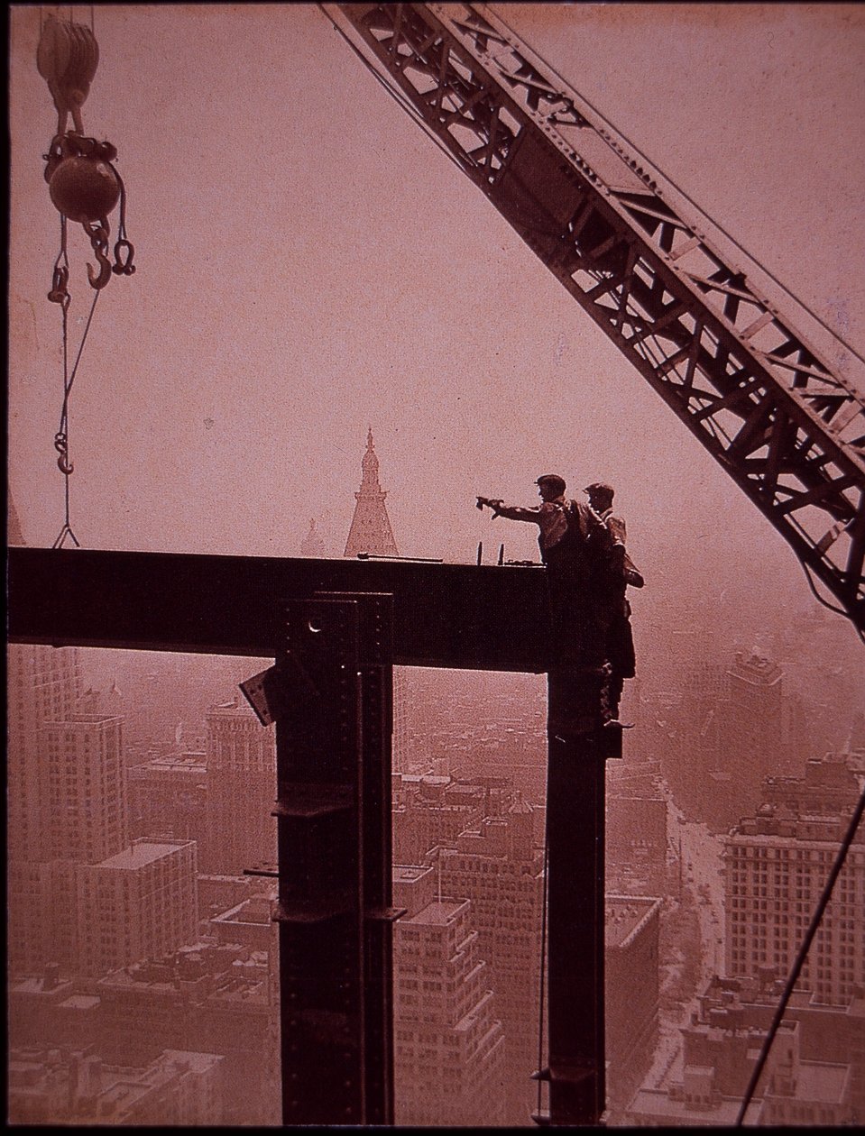 Építés alatt álló Empire State Building, amely az acéltartó elhelyezését mutatja alkotó: Lewis Wickes Hine