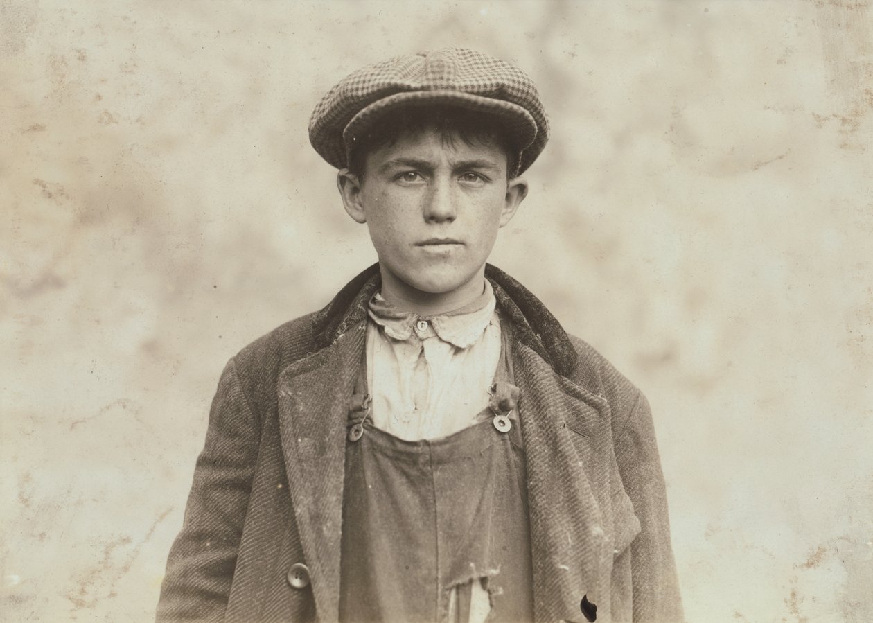 James Donovan – ír seprőgép a Fall River Vasműben alkotó: Lewis Wickes Hine