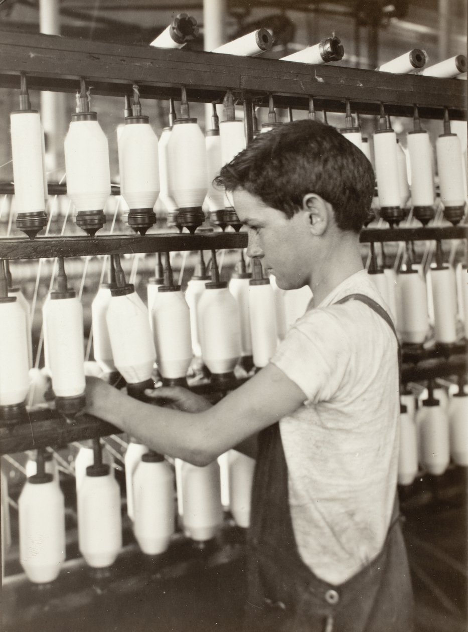 King Philip - Öszvérfonó terem alkotó: Lewis Wickes Hine