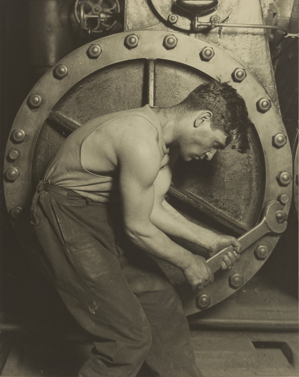 Szerelő és gőzszivattyú, 1921 alkotó: Lewis Wickes Hine