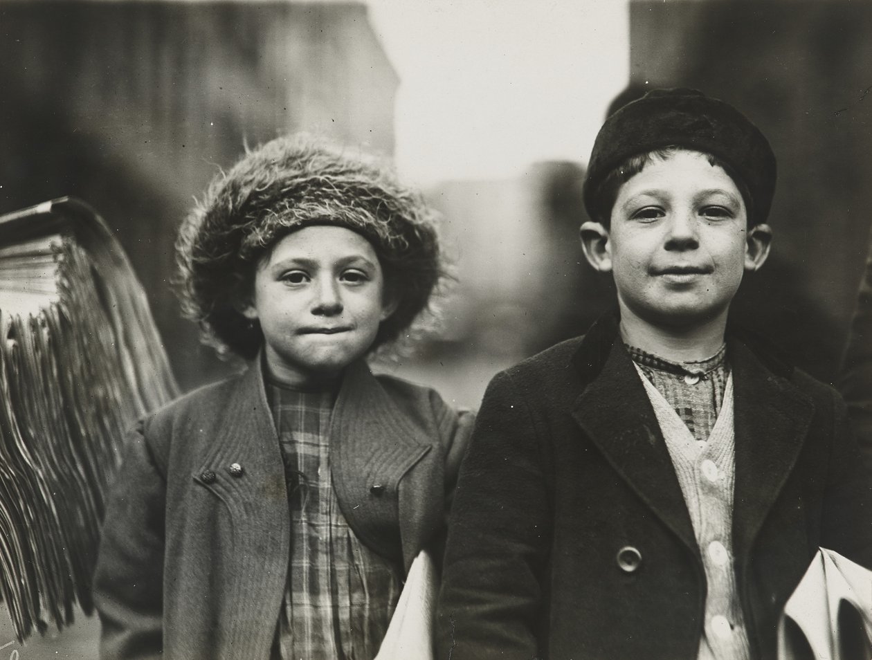 Newsies, Newark, New Jersey, 1909. december (zselatin ezüst nyomat) alkotó: Lewis Wickes Hine