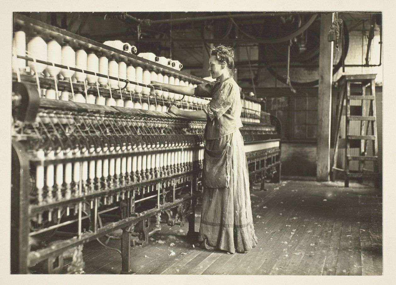 Régi idők fonója a déli pamutgyárban alkotó: Lewis Wickes Hine