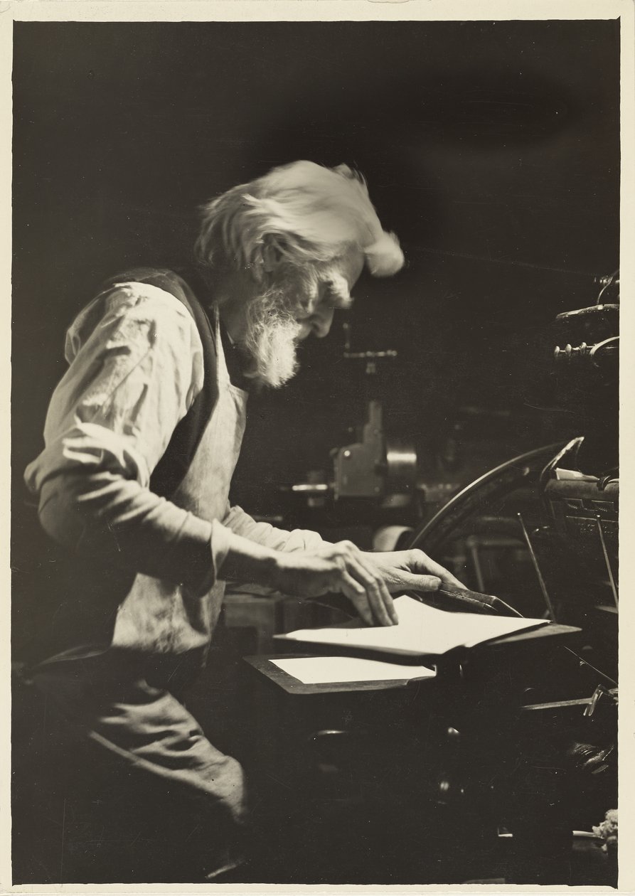 Nyomda New Yorkban, 1905 alkotó: Lewis Wickes Hine