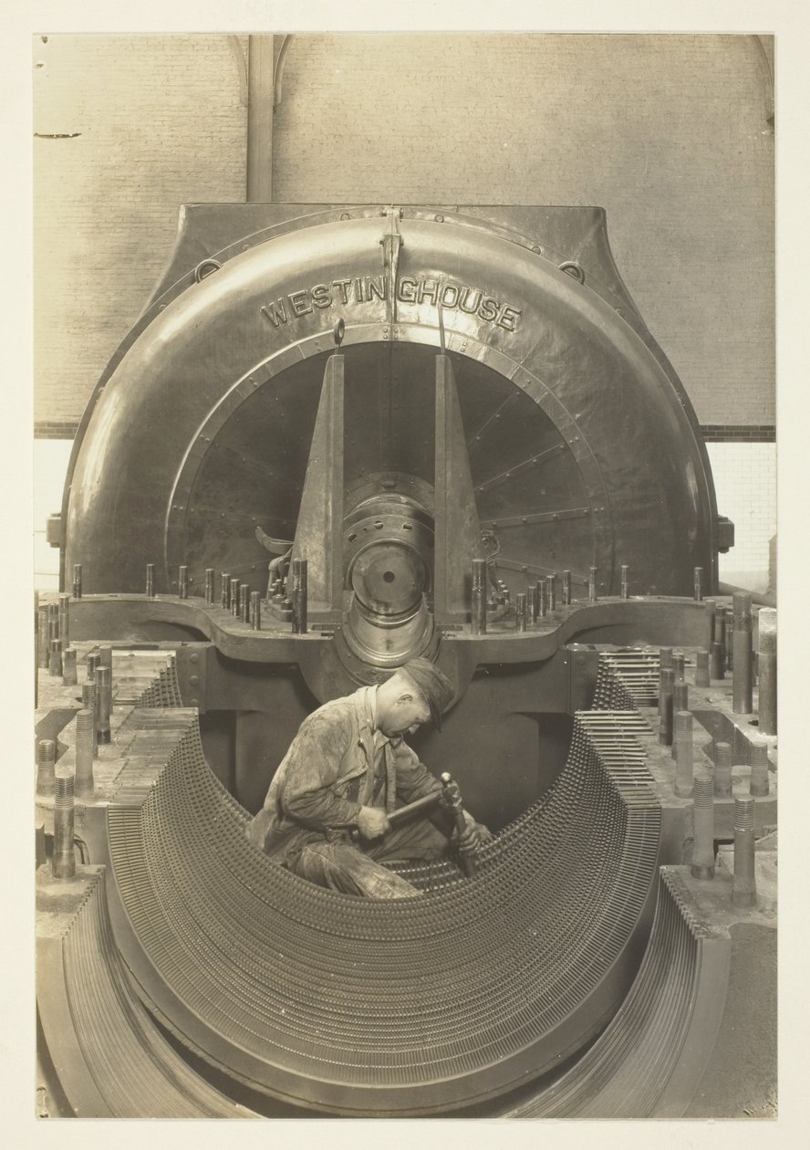 A Turbina, Power-House, New York City alkotó: Lewis Wickes Hine
