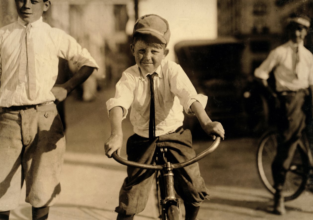 Western Union messenger boys, Houston, Texas, 1913 alkotó: Lewis Wickes Hine