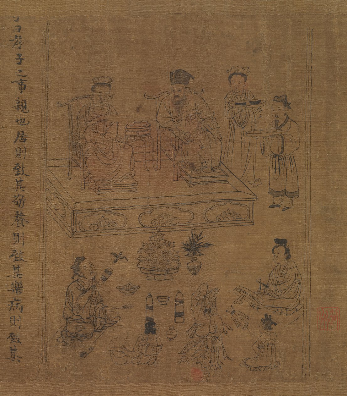 A gyermeki jámborság klasszikusa, kb. 1085. alkotó: Li Gonglin