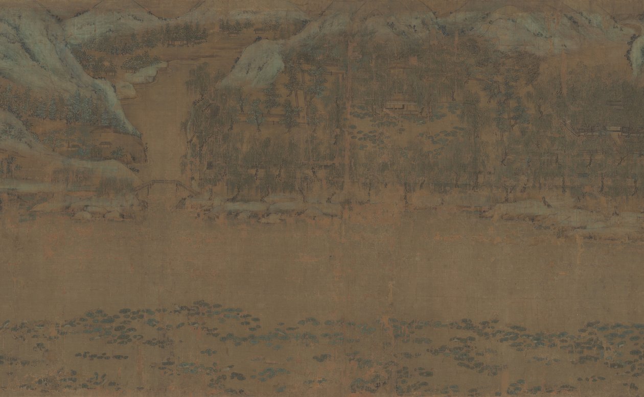 Halászház a Xisai-hegyen, kb. 1170. alkotó: Li Jie