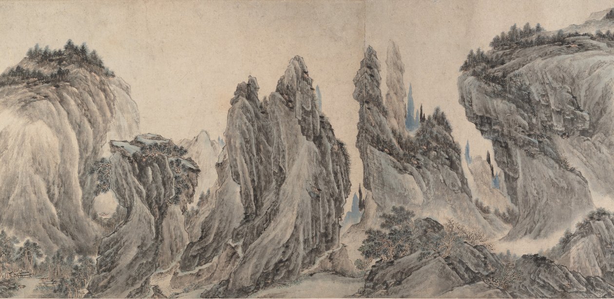 tájkép a dong jüan, a jura N, a MA jüan és az X IA GUI után, a dátum meghatározása: 1655. alkotó: Li Zai