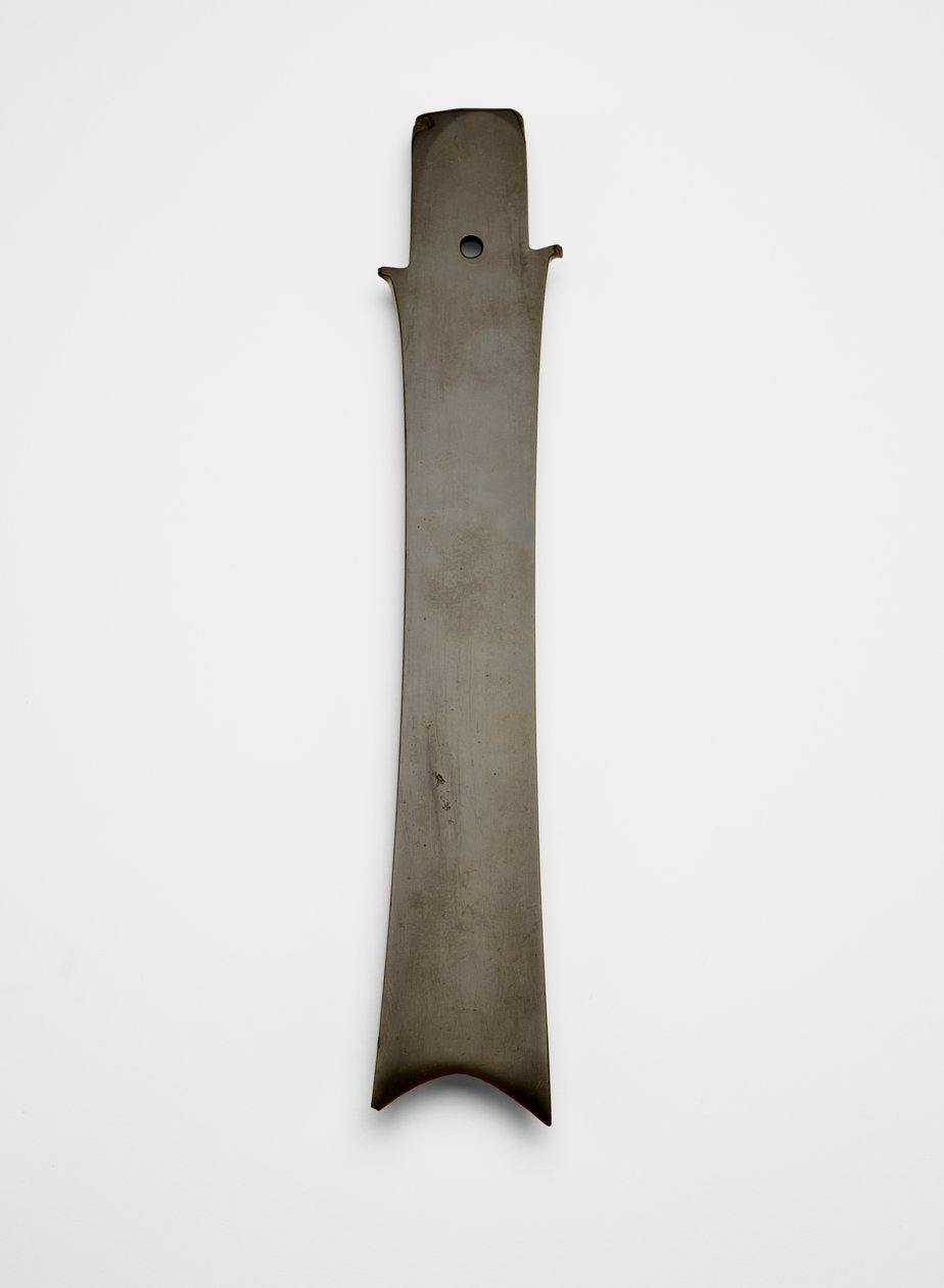 Forked blade (zhang 璋), c.2000-1700 BC (jade, nephrite) alkotó: Liangzhu culture