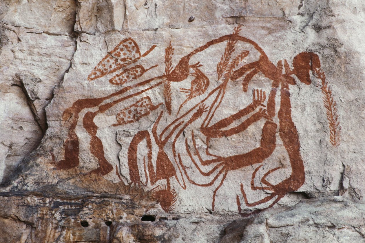Aboriginal mitológia, Burrunggui, Arnhem Land (sziklafestmény) alkotó: Unbekannt Unbekannt