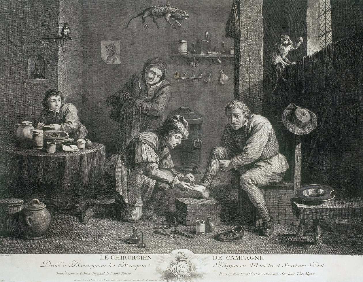 Általános gyakorlat A vidéki sebész", 1747 körül alkotó: Unbekannt Unbekannt
