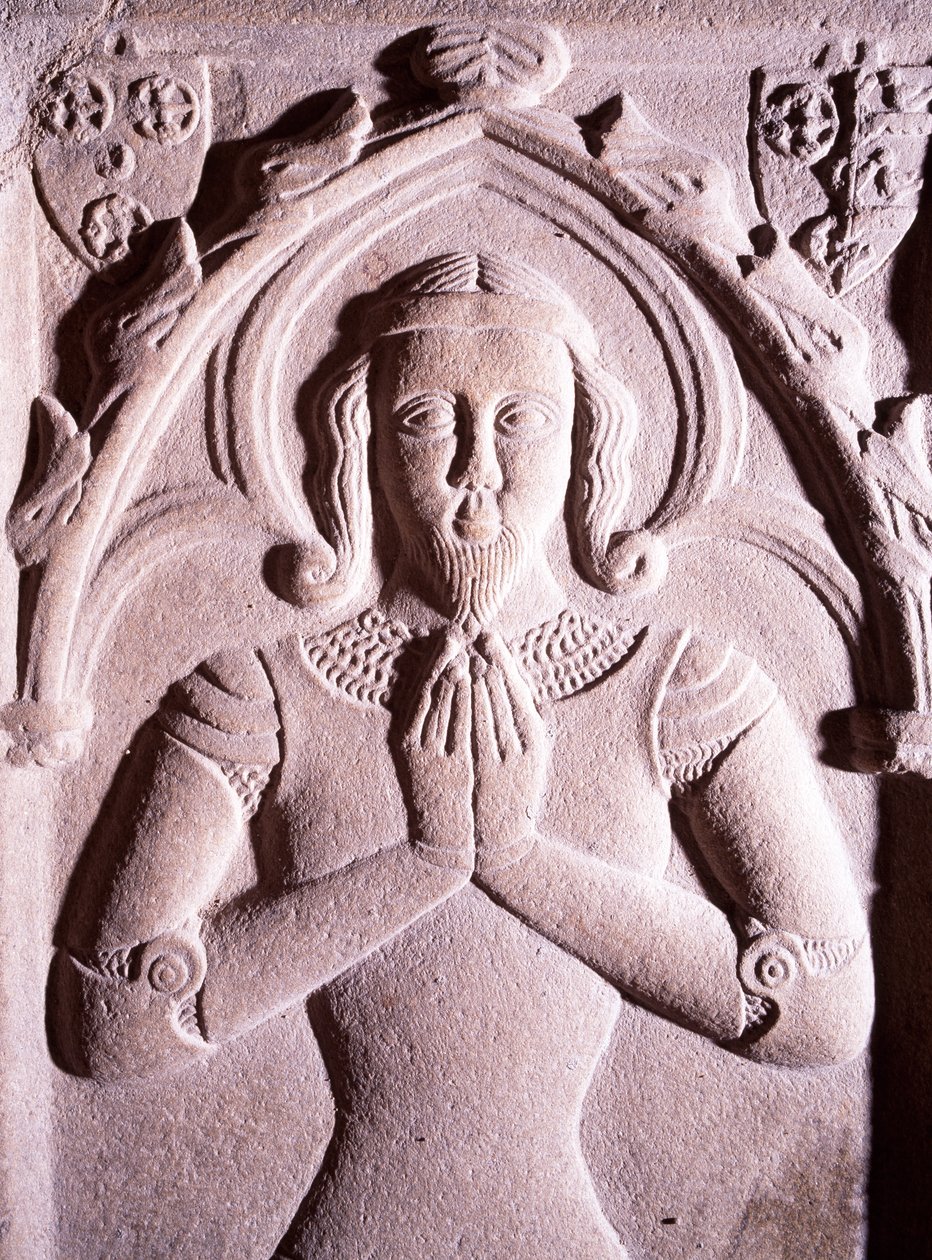 Sírkő domborműves díszítéssel, Coetquen torony, Dinan, Bretagne. Részlet. Franciaország alkotó: Unbekannt Unbekannt