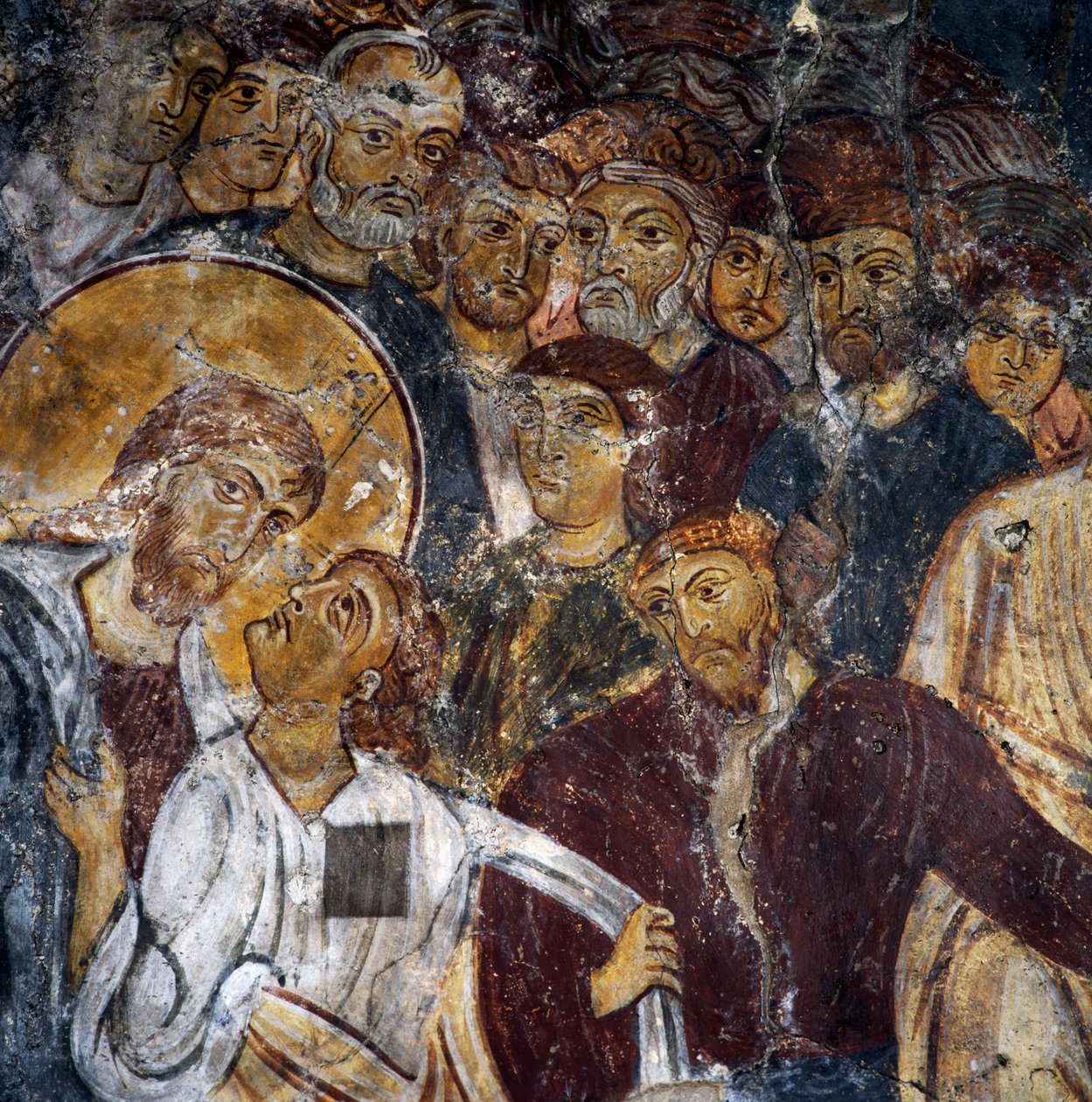 Jézus és az apostolok, freskók Panagia Antifonitria kolostorában, Myriokefala, Kréta, Görögország (fotó) alkotó: Unbekannt Unbekannt