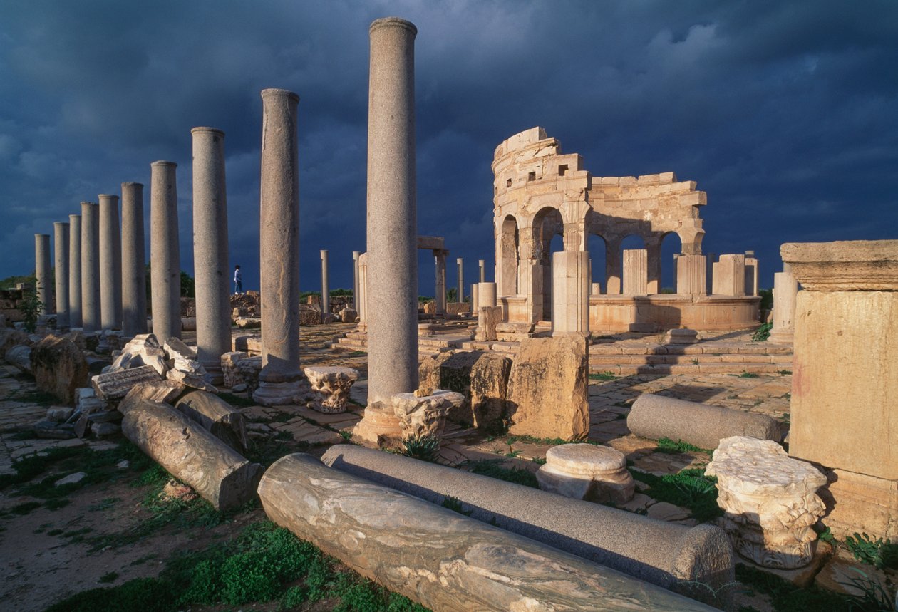 Leptis Magna piaca (az Unesco világörökségi listája alkotó: Unbekannt Unbekannt