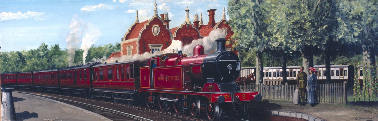 North Staffordshire Railway vonat belép a Stone Junctionba alkotó: Unbekannt Unbekannt