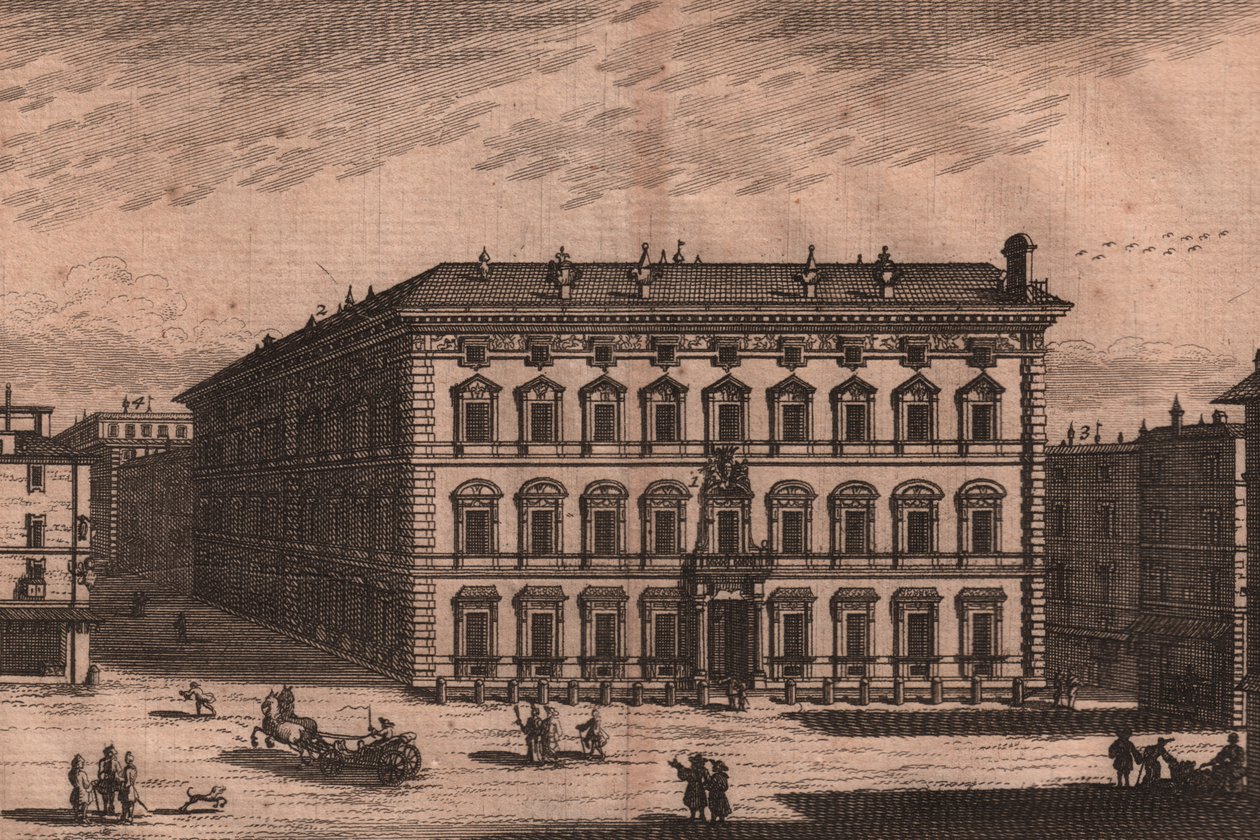 Palazzo Madama, Róma, Lazio, Olaszország, rézmetszet, kb 165x135 cm alkotó: Unbekannt Unbekannt