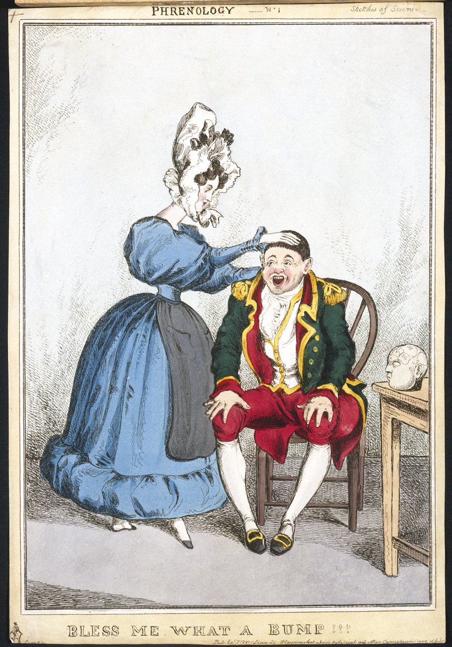 Frenológia „Bless Me What a Bump”, c 1820-1830 alkotó: Unbekannt Unbekannt