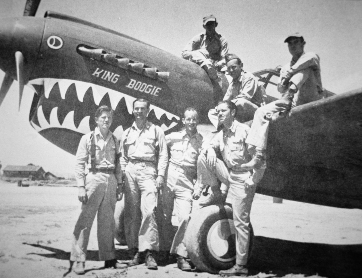 Az Amerikai Önkéntes Csoport vagy a „Flying Tigers” pilótái Kínában alkotó: Unbekannt Unbekannt
