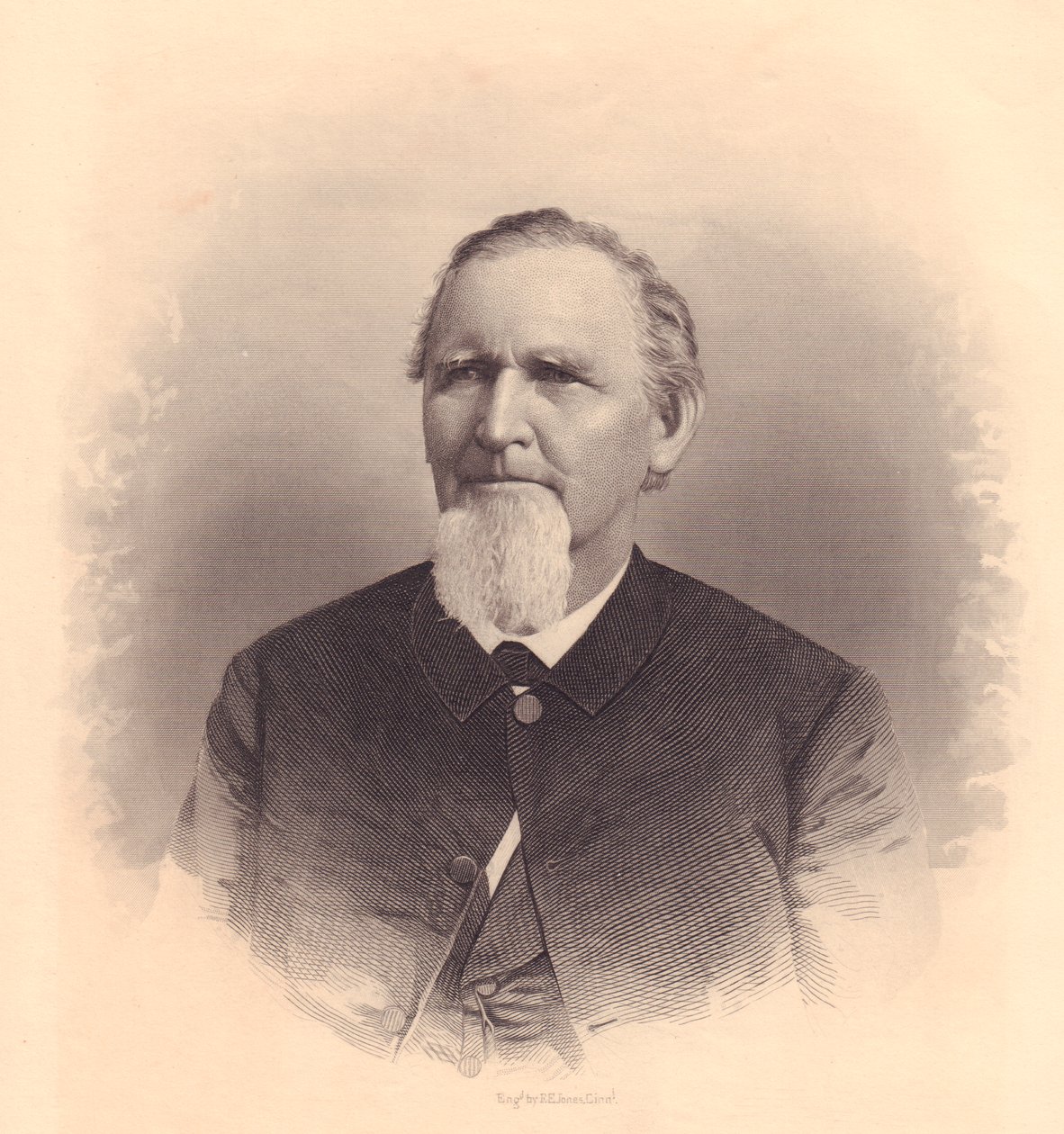 John L Smith amerikai metodista lelkész portréja, FE Jones metszete, 1870 körül alkotó: Unbekannt Unbekannt