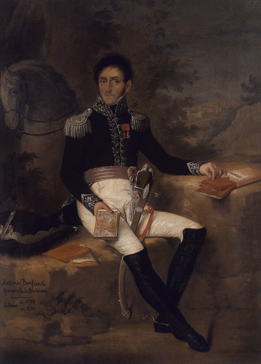 Antonio Bonfanti (1768-1851) olasz tábornok portréja, Zeni festménye, olaj, vászon, 575x42 cm alkotó: Unbekannt Unbekannt