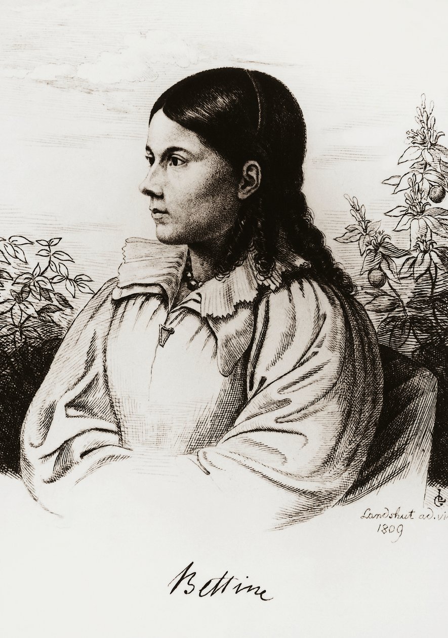 Bettina Brentano von Arnim (1785-1859) portréja alkotó: Unbekannt Unbekannt