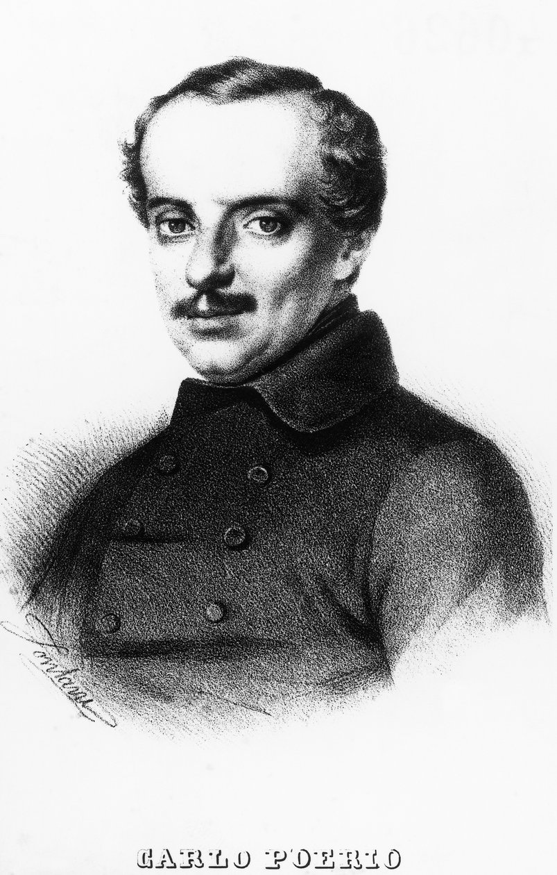 Carlo Poerio (1803-1867) olasz hazafi és politikus portréja, metszet alkotó: Unbekannt Unbekannt