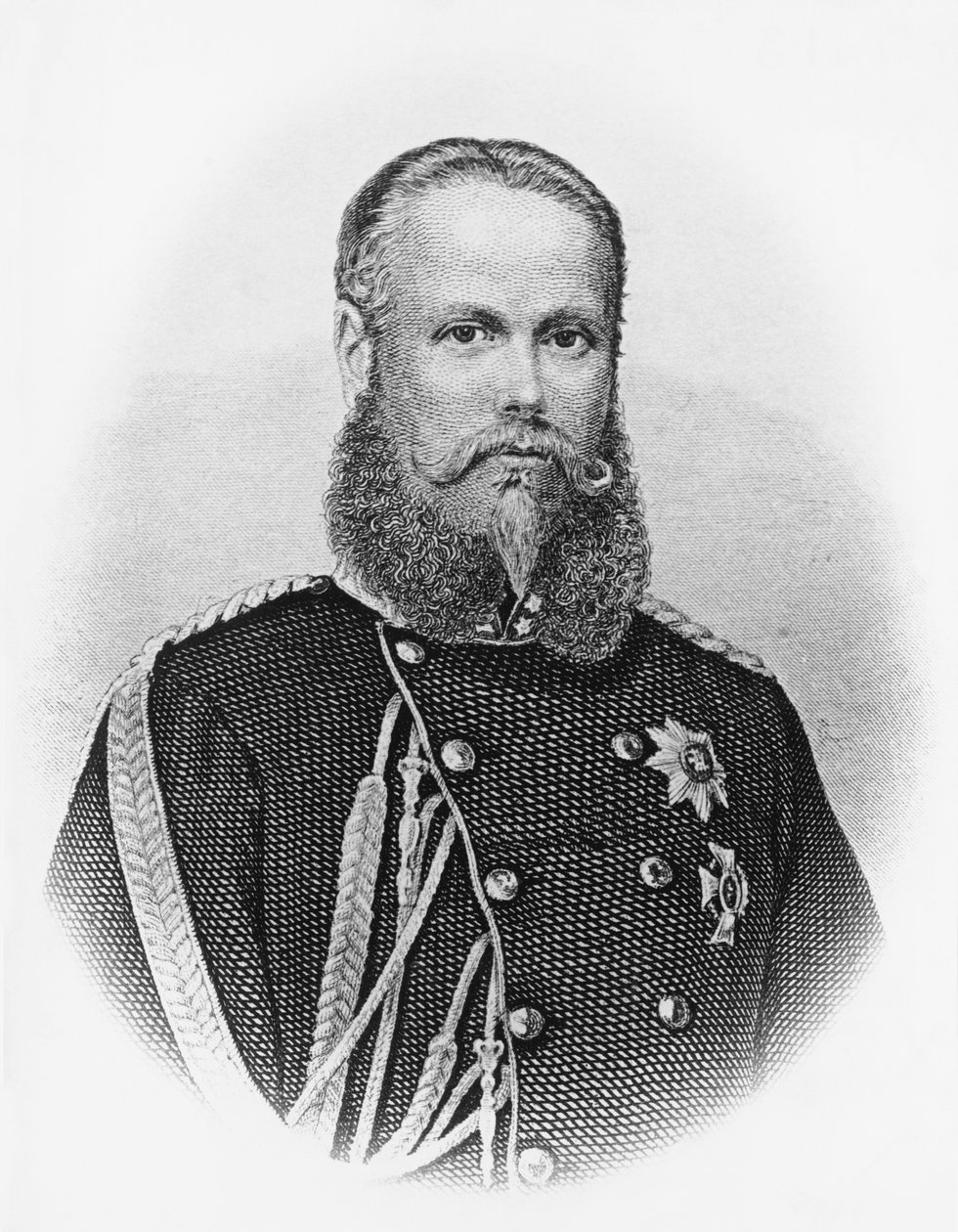 I. Károly (1823-1891), württembergi király portréja 1864-ből, metszet alkotó: Unbekannt Unbekannt