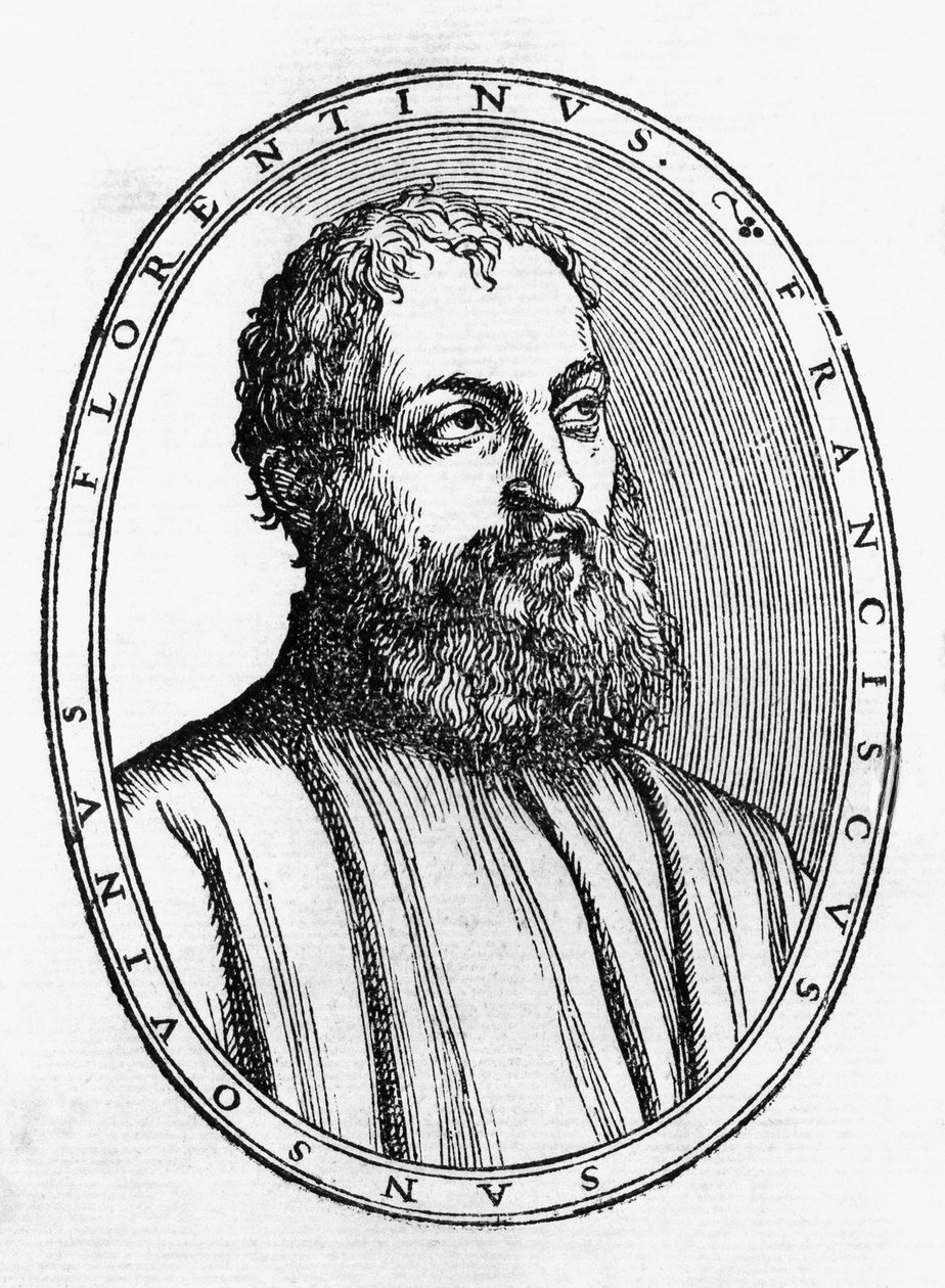 Francesco Tatti da Sansovino (1521-1586), olasz íróember portréja, fametszet a Del Secretario di Francesco Sansouino libri quattro-ból, kiadó: Francesco Rampazetto alkotó: Unbekannt Unbekannt