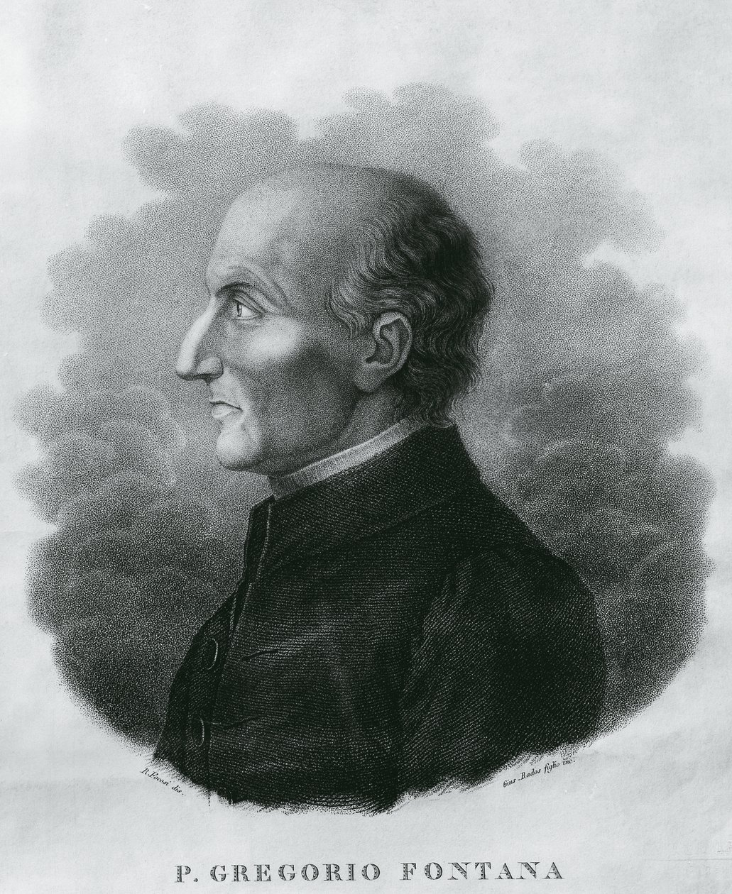 Gregorio Fontana (1735-1803) olasz matematikus portréja, metszet alkotó: Unbekannt Unbekannt