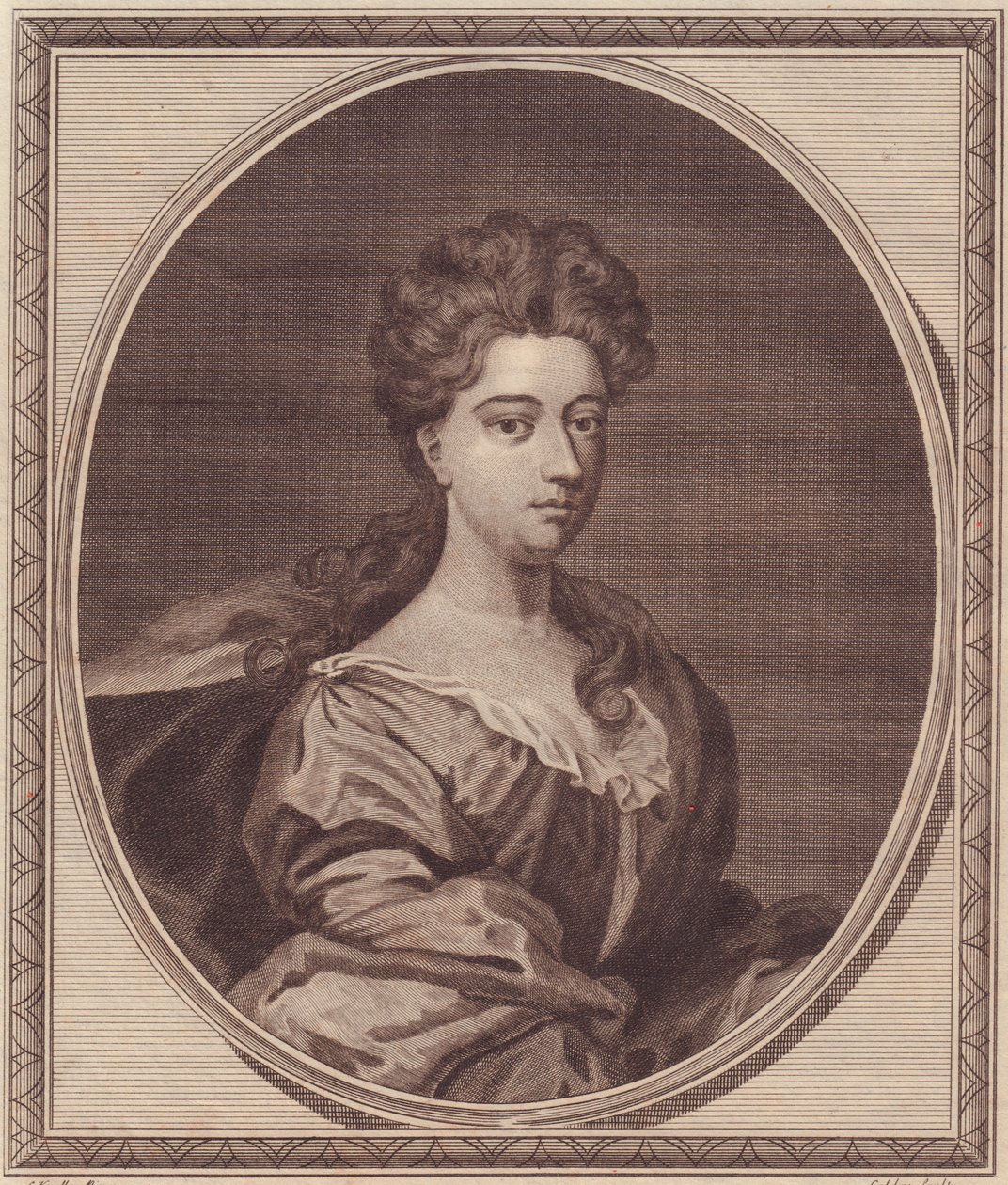 Greville Doddington, Manchester hercegnőjének (1672-1720) portréja, John Goldar (1729-1795) rézmetszete G Kneller festményéből alkotó: Unbekannt Unbekannt